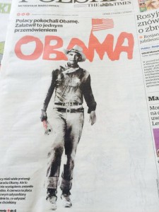 Cover Polska Times met variatie op verkiezingsposter van 1989