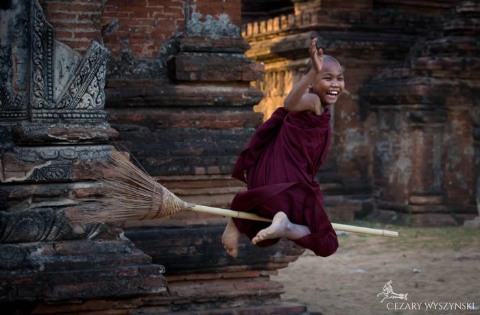 Jonge monniken in Myanmar