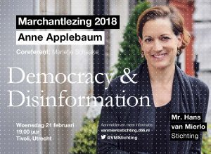 Marchantlezing 2018: Anne Applebaum – Democracy and Disinformation @ TivoliVredenburg | Utrecht | Utrecht | Nederland