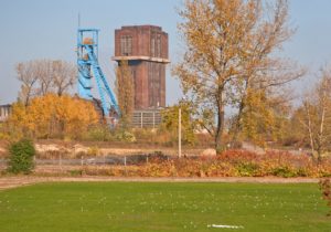 Toren van liftschaft mijn voor Steenkool Krystyna