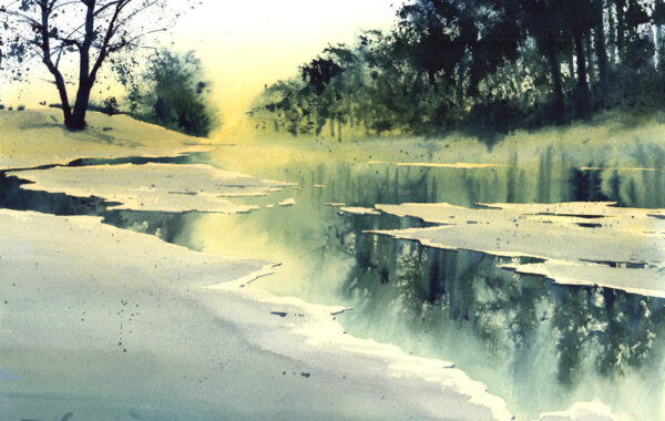Rivier in winter