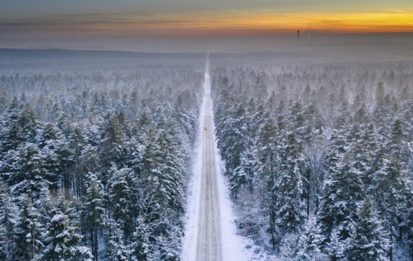 De weg van Zagnańsk